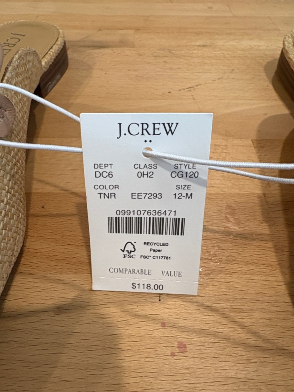 J. Crew Natural Straw Slip-On Horsebit Mules - Picture 2 of 5